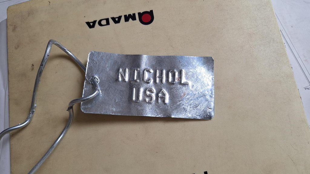 Embossed Galv Tag – 2 Line