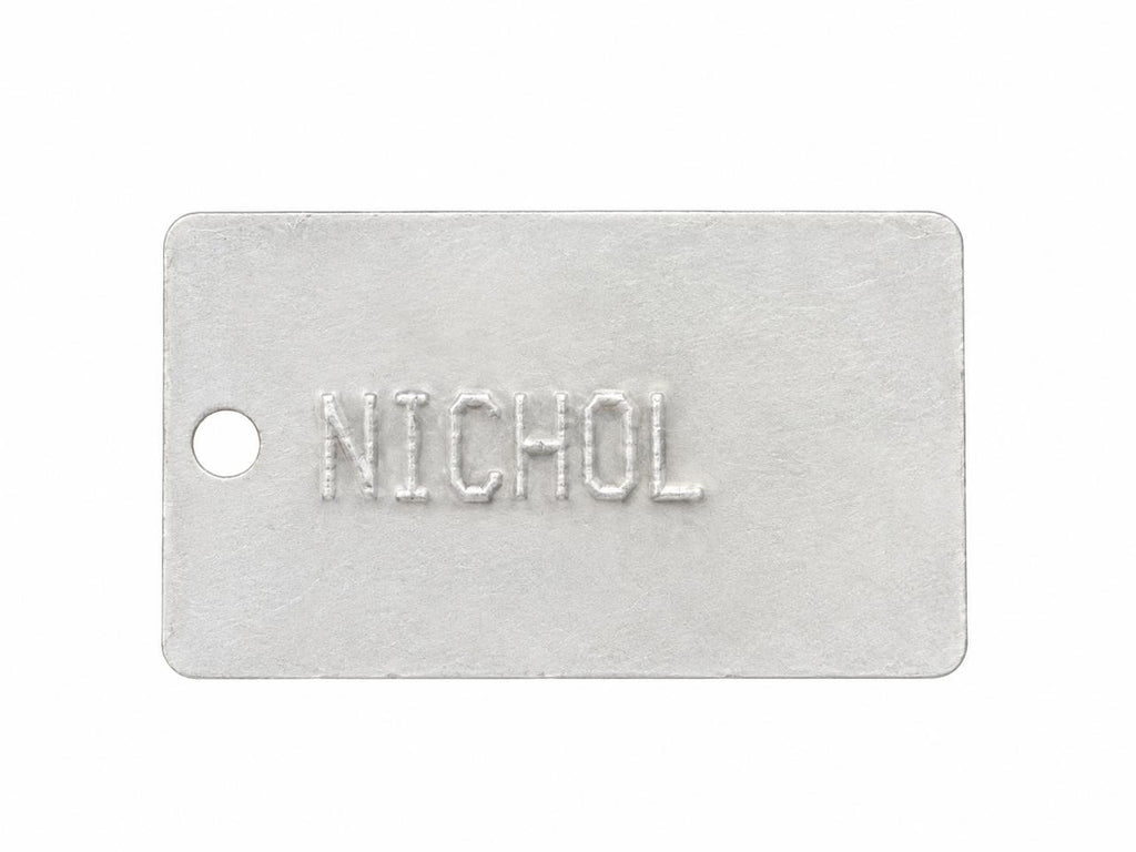Embossed Galv Tag – 1 Line