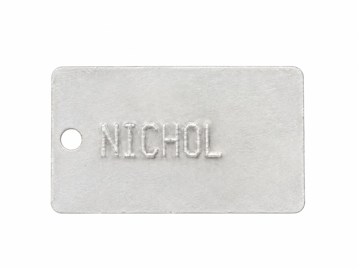 Embossed Galv Tag – 1 Line