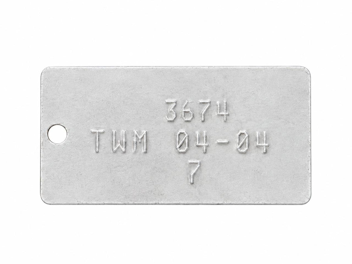 Embossed Galv Tag – 3 Line