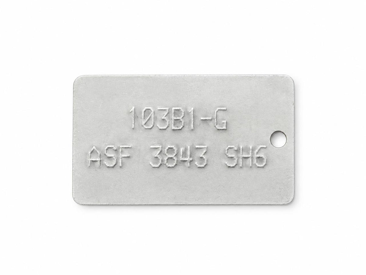 Embossed Galv Tag – 2 Line