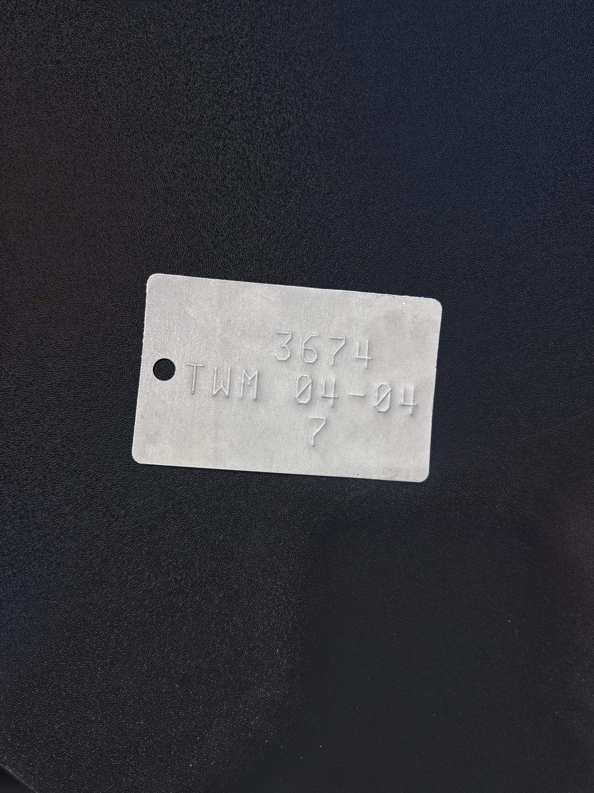 Embossed Galv Tag – 3 Line